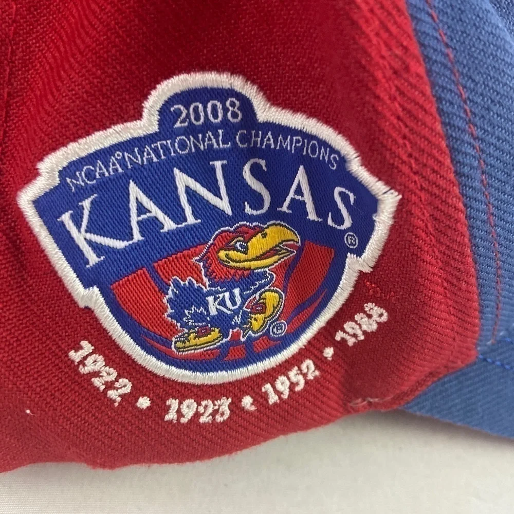 KU Jayhawks 5-Time Champs Top Of The World Hat